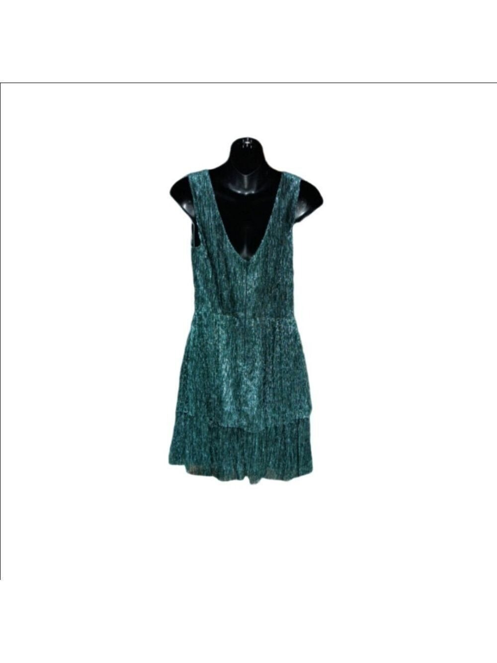 Trixxi Mini Dress Large Green Black Metallic - Picture 5 of 5